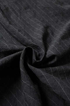 Load image into Gallery viewer, sus-sous open collar S/S shirt / L/W tumbler (CHARCOAL STRIPE)