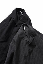 Load image into Gallery viewer, sus-sous open collar S/S shirt / L/W tumbler (CHARCOAL STRIPE)