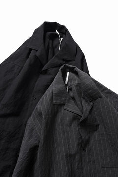 Load image into Gallery viewer, sus-sous open collar S/S shirt / L/W tumbler (BLACK)