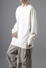 画像をギャラリービューアに読み込む, thom/krom CREW NECK TOPS / USED EFFECT COTTON SWEAT (CREAM)