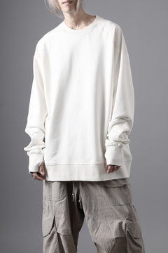 画像をギャラリービューアに読み込む, thom/krom CREW NECK TOPS / USED EFFECT COTTON SWEAT (CREAM)