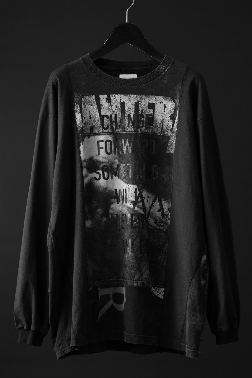 画像をギャラリービューアに読み込む, CHANGES exclusive VINTAGE REMAKE L/S TOPS (MULTI BLACK #M)