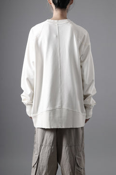 画像をギャラリービューアに読み込む, thom/krom CREW NECK TOPS / USED EFFECT COTTON SWEAT (CREAM)