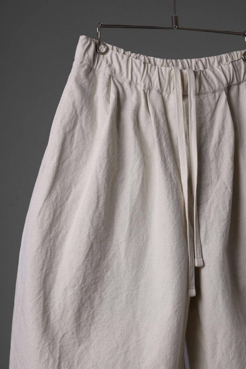 Load image into Gallery viewer, sus-sous atelier trousers / cotton linen canvas (ecru)