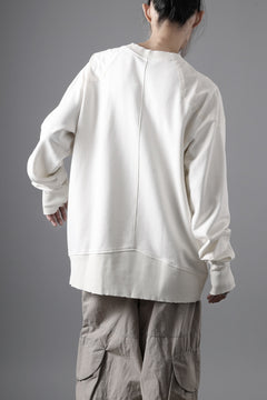 画像をギャラリービューアに読み込む, thom/krom CREW NECK TOPS / USED EFFECT COTTON SWEAT (CREAM)