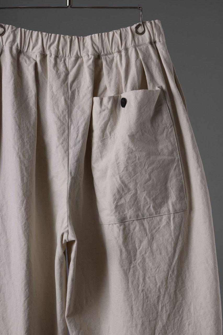 Load image into Gallery viewer, sus-sous atelier trousers / cotton linen canvas (ecru)
