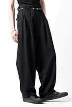 画像をギャラリービューアに読み込む, Y's for men 3TUCKS WIDE TAPERED PANTS / CLASSIC WOOL GABADINE (BLACK)
