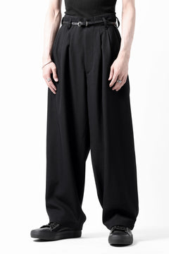 画像をギャラリービューアに読み込む, Y's for men 3TUCKS WIDE TAPERED PANTS / CLASSIC WOOL GABADINE (BLACK)