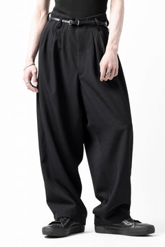 画像をギャラリービューアに読み込む, Y's for men 3TUCKS WIDE TAPERED PANTS / CLASSIC WOOL GABADINE (BLACK)