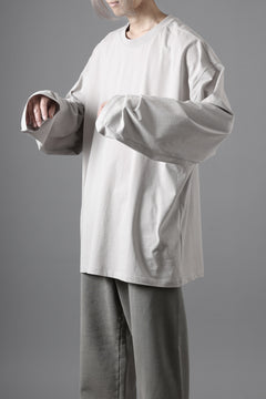 画像をギャラリービューアに読み込む, thom/krom OVERSIZED WIDE LONG SLEEVE TEE / COTTON JERSEY (SILVER)