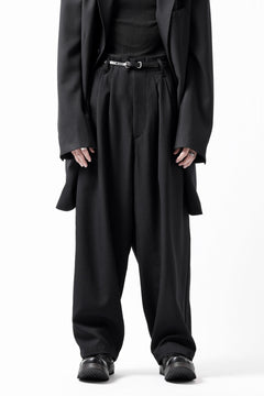 画像をギャラリービューアに読み込む, Y's for men 3TUCKS WIDE TAPERED PANTS / CLASSIC WOOL GABADINE (BLACK)