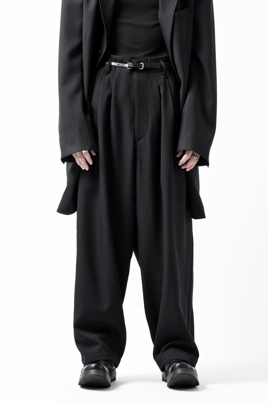 画像をギャラリービューアに読み込む, Y's for men 3TUCKS WIDE TAPERED PANTS / CLASSIC WOOL GABADINE (BLACK)