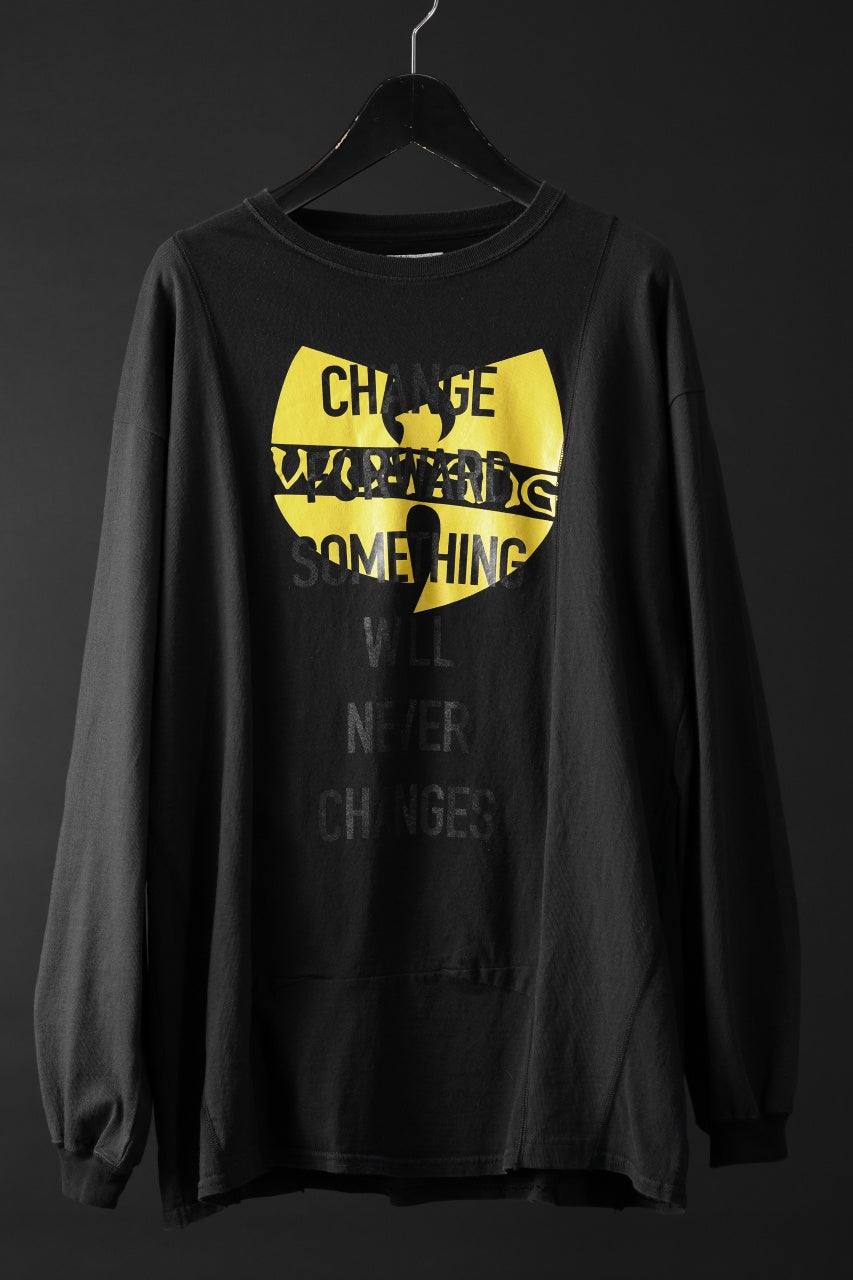 画像をギャラリービューアに読み込む, CHANGES exclusive VINTAGE REMAKE L/S TOPS (MULTI BLACK #O)