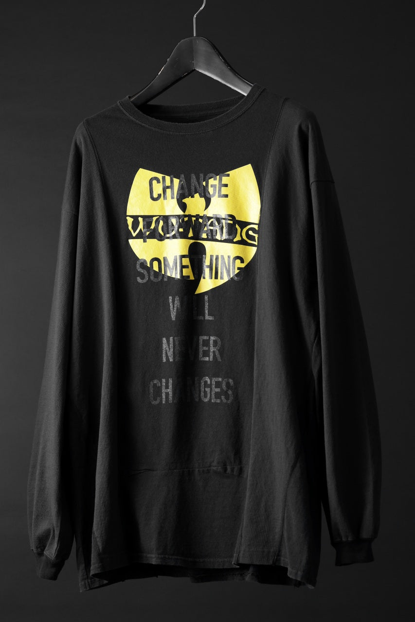 画像をギャラリービューアに読み込む, CHANGES exclusive VINTAGE REMAKE L/S TOPS (MULTI BLACK #O)