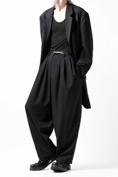 画像をギャラリービューアに読み込む, Y's for men 3TUCKS WIDE TAPERED PANTS / CLASSIC WOOL GABADINE (BLACK)
