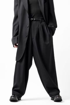 画像をギャラリービューアに読み込む, Y's for men 3TUCKS WIDE TAPERED PANTS / CLASSIC WOOL GABADINE (BLACK)