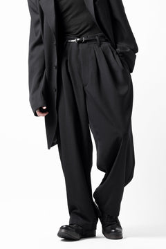 画像をギャラリービューアに読み込む, Y's for men 3TUCKS WIDE TAPERED PANTS / CLASSIC WOOL GABADINE (BLACK)