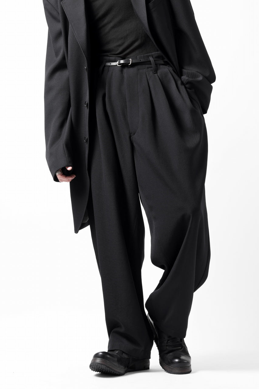 画像をギャラリービューアに読み込む, Y's for men 3TUCKS WIDE TAPERED PANTS / CLASSIC WOOL GABADINE (BLACK)