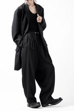 画像をギャラリービューアに読み込む, Y's for men 3TUCKS WIDE TAPERED PANTS / CLASSIC WOOL GABADINE (BLACK)
