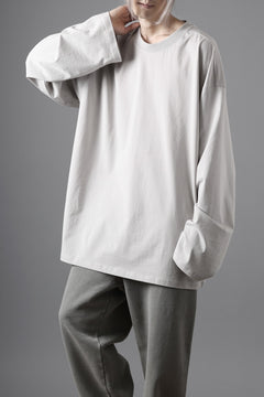 画像をギャラリービューアに読み込む, thom/krom OVERSIZED WIDE LONG SLEEVE TEE / COTTON JERSEY (SILVER)