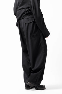 画像をギャラリービューアに読み込む, Y's for men 3TUCKS WIDE TAPERED PANTS / CLASSIC WOOL GABADINE (BLACK)