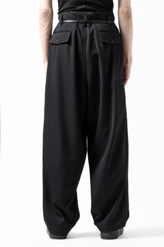 画像をギャラリービューアに読み込む, Y's for men 3TUCKS WIDE TAPERED PANTS / CLASSIC WOOL GABADINE (BLACK)