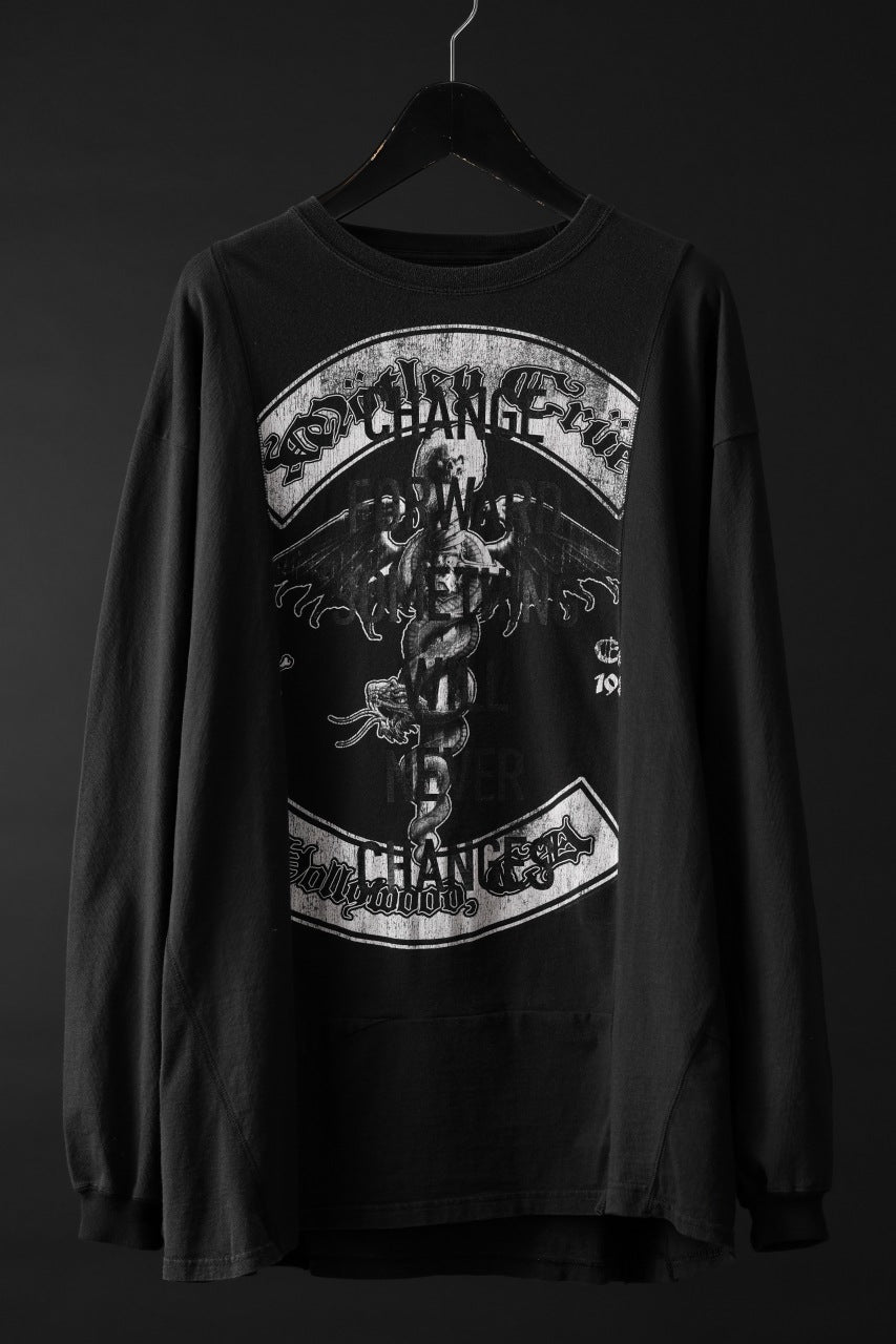 画像をギャラリービューアに読み込む, CHANGES exclusive VINTAGE REMAKE L/S TOPS (MULTI BLACK #S)