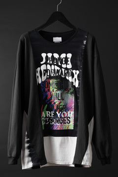 画像をギャラリービューアに読み込む, CHANGES exclusive VINTAGE REMAKE L/S TOPS (MULTI BLACK #R)