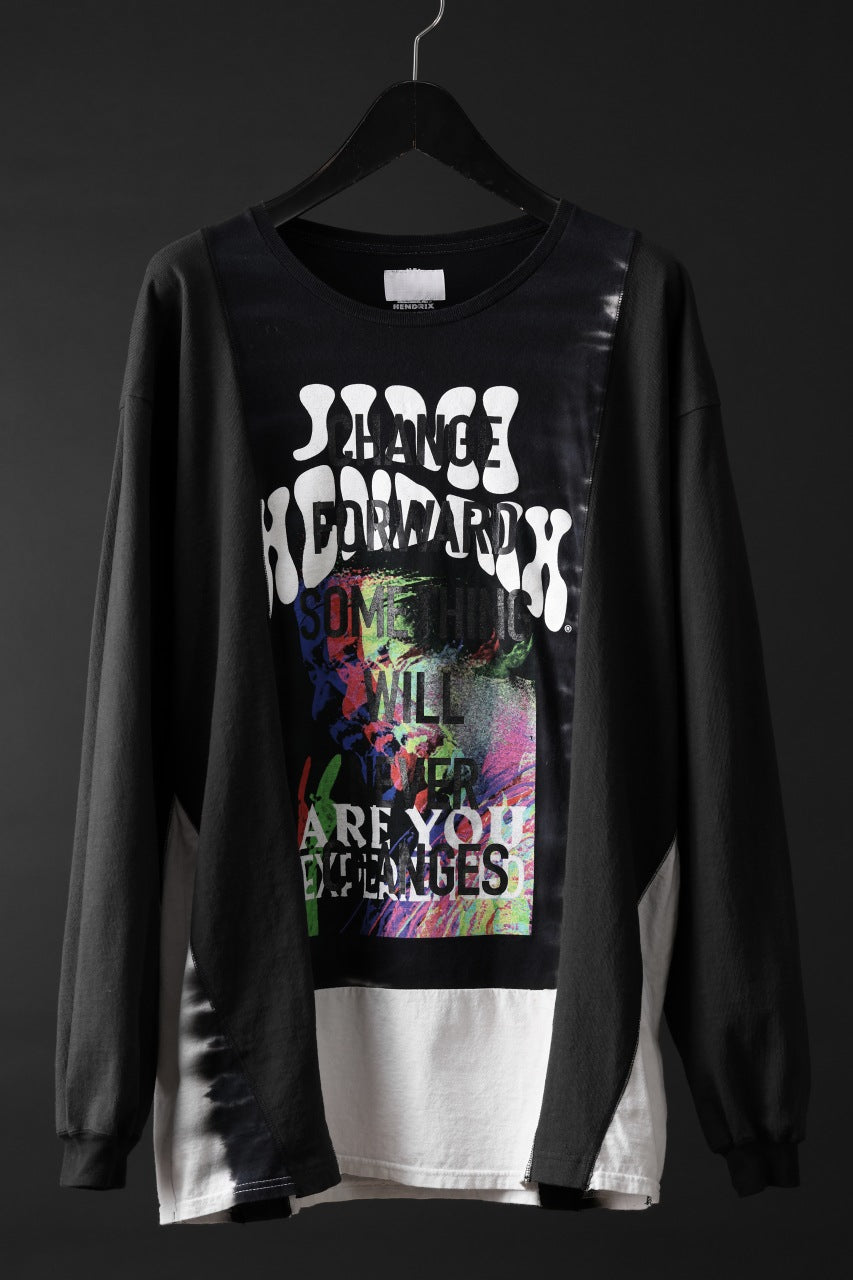 画像をギャラリービューアに読み込む, CHANGES exclusive VINTAGE REMAKE L/S TOPS (MULTI BLACK #R)