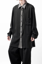 画像をギャラリービューアに読み込む, Y's for men SWITCHING COLLAR-PLACKET SHIRT / CELLULOSE LINEN (BLACK)