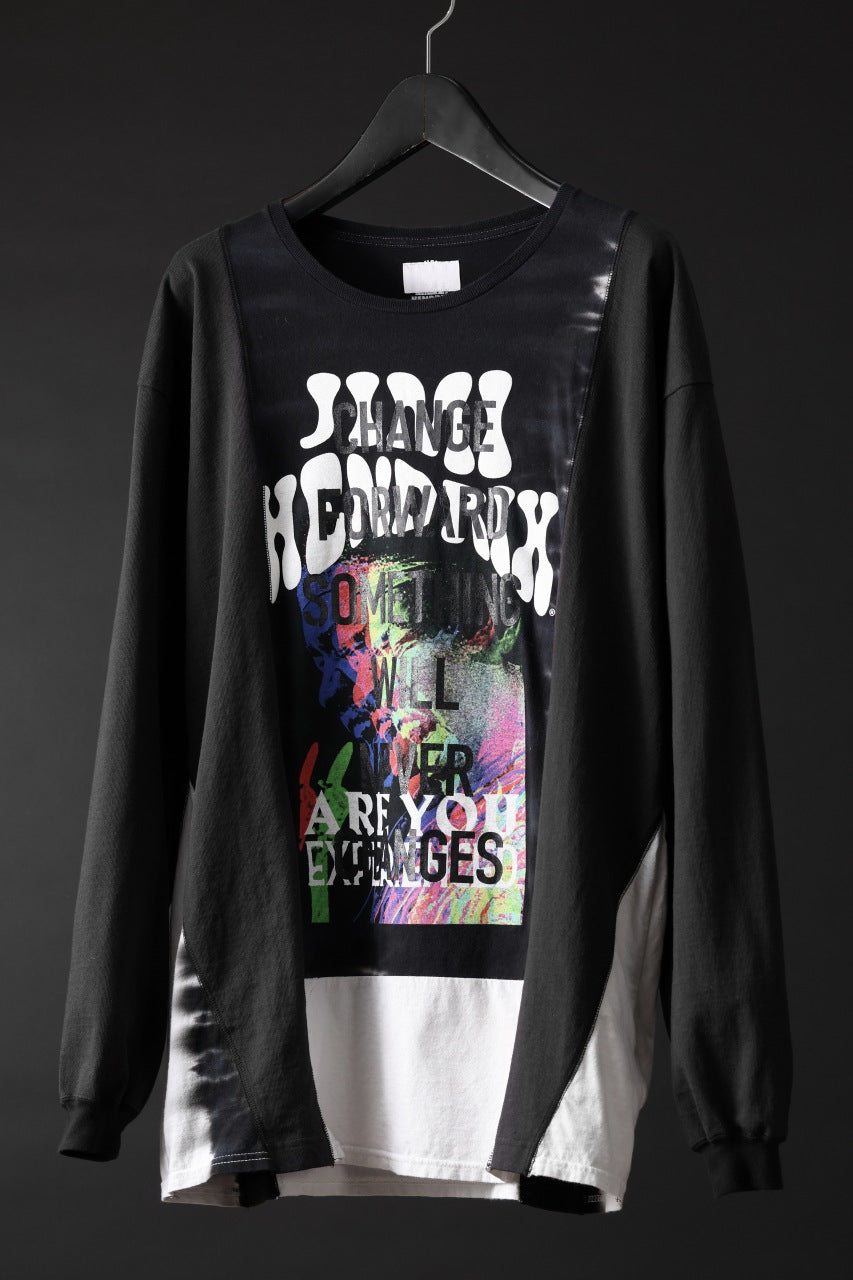 画像をギャラリービューアに読み込む, CHANGES exclusive VINTAGE REMAKE L/S TOPS (MULTI BLACK #R)