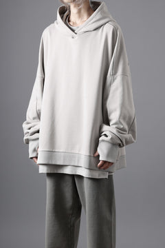 画像をギャラリービューアに読み込む, thom/krom EXTRA OVERSIZED FIT HOODIE / ELASTIC COTTON SWEAT (SILVER)