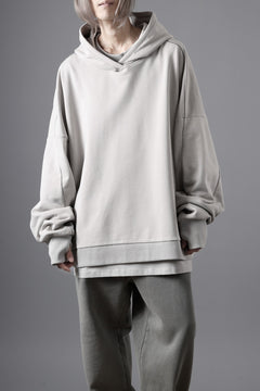 画像をギャラリービューアに読み込む, thom/krom EXTRA OVERSIZED FIT HOODIE / ELASTIC COTTON SWEAT (SILVER)