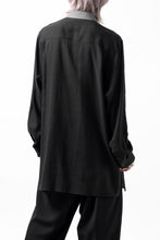 画像をギャラリービューアに読み込む, Y's for men SWITCHING COLLAR-PLACKET SHIRT / CELLULOSE LINEN (BLACK)