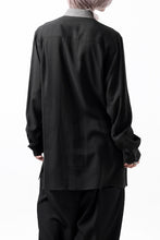 画像をギャラリービューアに読み込む, Y's for men SWITCHING COLLAR-PLACKET SHIRT / CELLULOSE LINEN (BLACK)