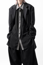 画像をギャラリービューアに読み込む, Y's for men SWITCHING COLLAR-PLACKET SHIRT / CELLULOSE LINEN (BLACK)