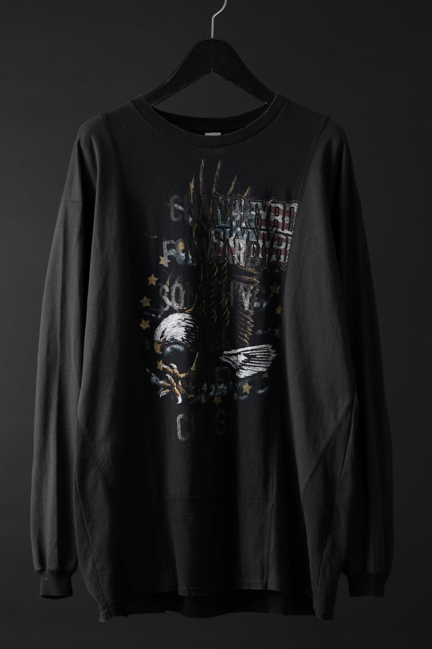 画像をギャラリービューアに読み込む, CHANGES exclusive VINTAGE REMAKE L/S TOPS (MULTI BLACK #V)