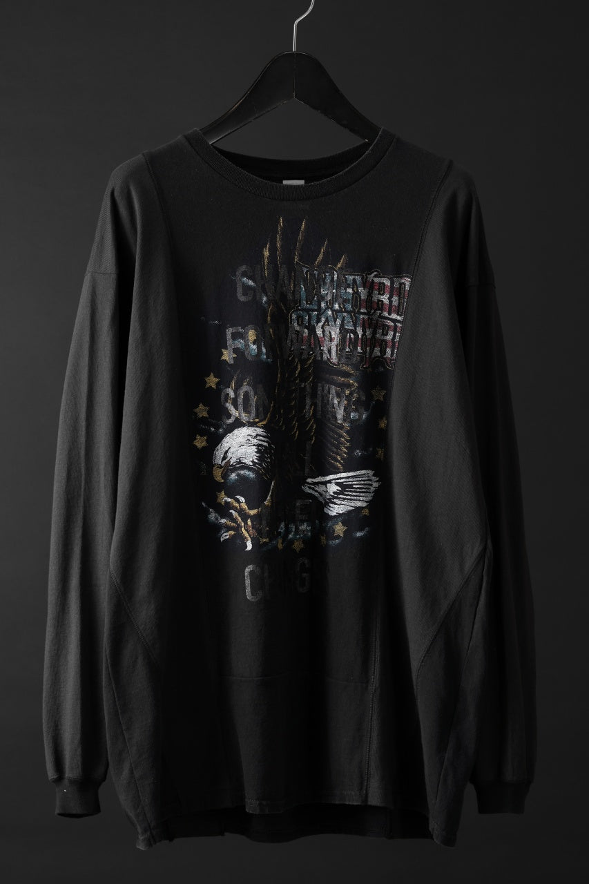 画像をギャラリービューアに読み込む, CHANGES exclusive VINTAGE REMAKE L/S TOPS (MULTI BLACK #V)