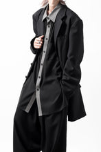 画像をギャラリービューアに読み込む, Y's for men SWITCHING COLLAR-PLACKET SHIRT / CELLULOSE LINEN (BLACK)