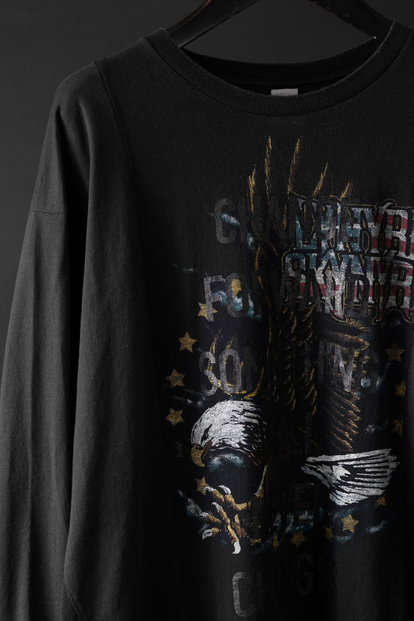 画像をギャラリービューアに読み込む, CHANGES exclusive VINTAGE REMAKE L/S TOPS (MULTI BLACK #V)