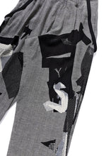 画像をギャラリービューアに読み込む, Y's SUSPENDER PANTS / COLLAGE HOUNDTOOTH (GREY)