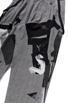 画像をギャラリービューアに読み込む, Y's SUSPENDER PANTS / COLLAGE HOUNDTOOTH (GREY)