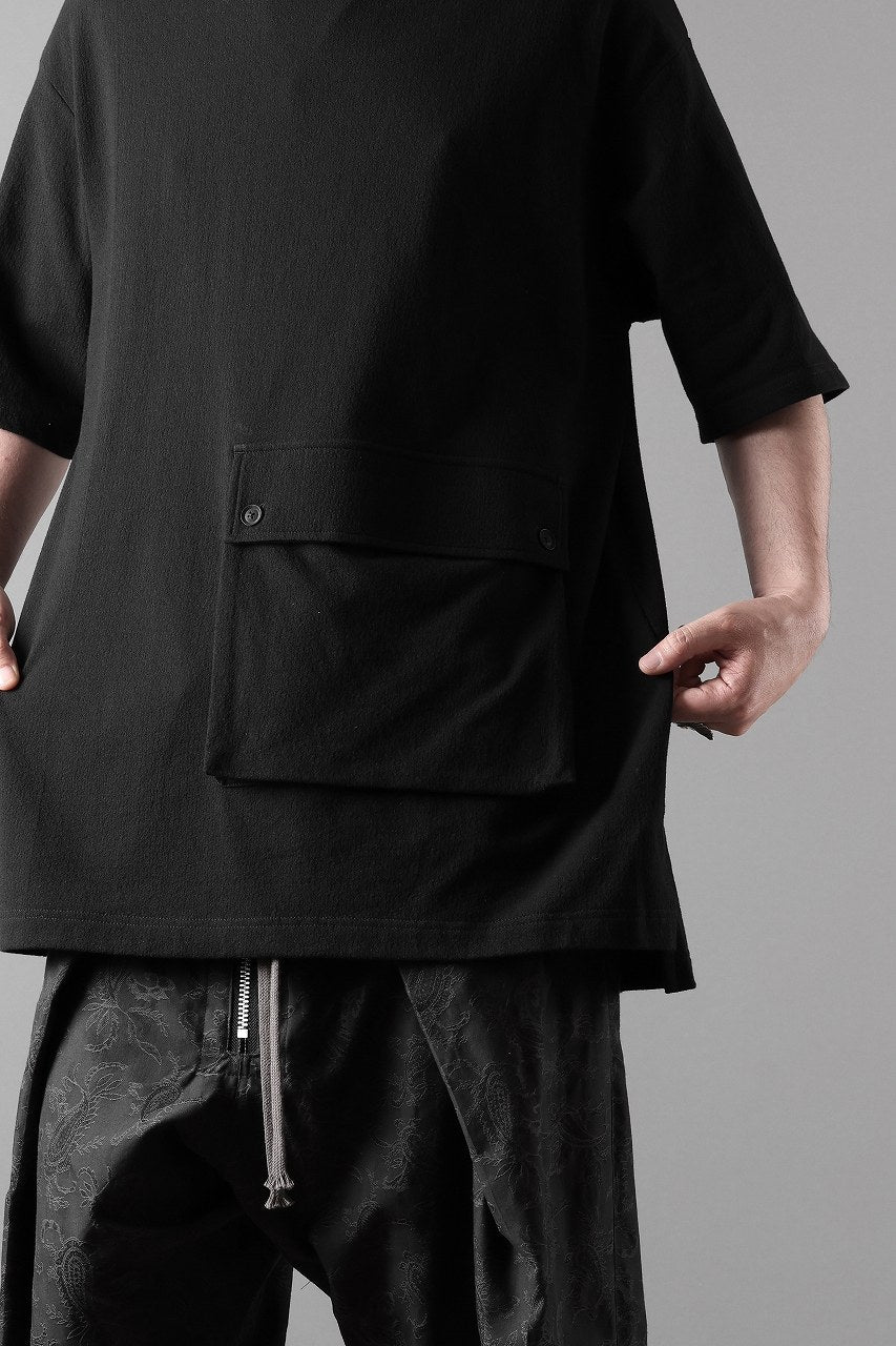 画像をギャラリービューアに読み込む, Y-3 Yohji Yamamoto POCKET S/S TEE / CREPE COTTON JERSEY (BLACK)