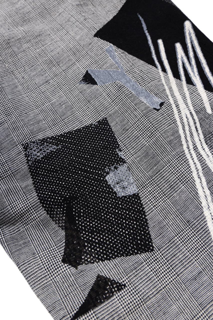 画像をギャラリービューアに読み込む, Y's SUSPENDER PANTS / COLLAGE HOUNDTOOTH (GREY)