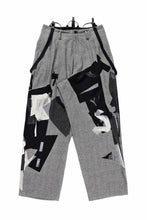 画像をギャラリービューアに読み込む, Y's SUSPENDER PANTS / COLLAGE HOUNDTOOTH (GREY)