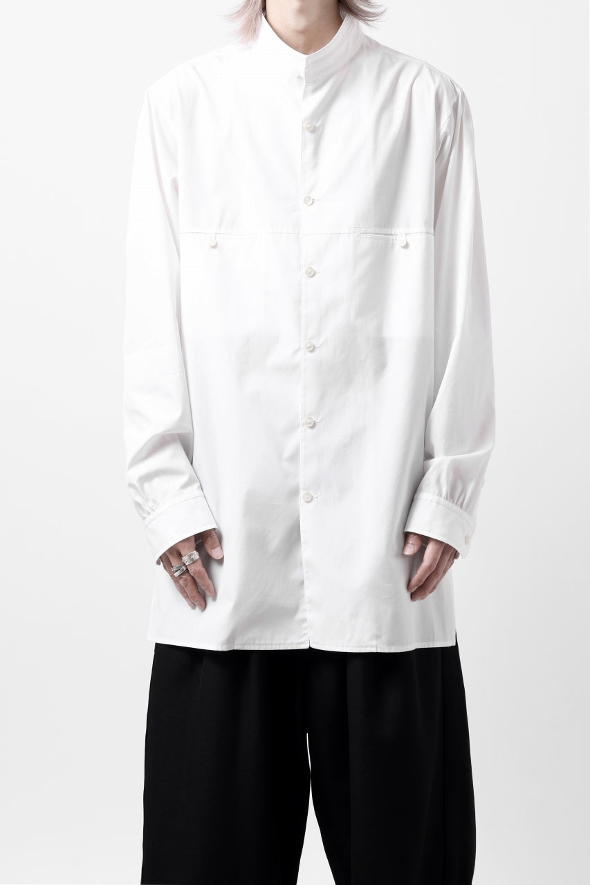 画像をギャラリービューアに読み込む, Y's for men CROSSED CHEST POCKET SHIRT / COTTON BROAD (WHITE)