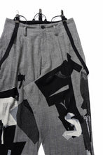 画像をギャラリービューアに読み込む, Y's SUSPENDER PANTS / COLLAGE HOUNDTOOTH (GREY)