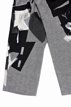 画像をギャラリービューアに読み込む, Y's SUSPENDER PANTS / COLLAGE HOUNDTOOTH (GREY)
