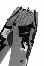 画像をギャラリービューアに読み込む, Y's SUSPENDER PANTS / COLLAGE HOUNDTOOTH (GREY)