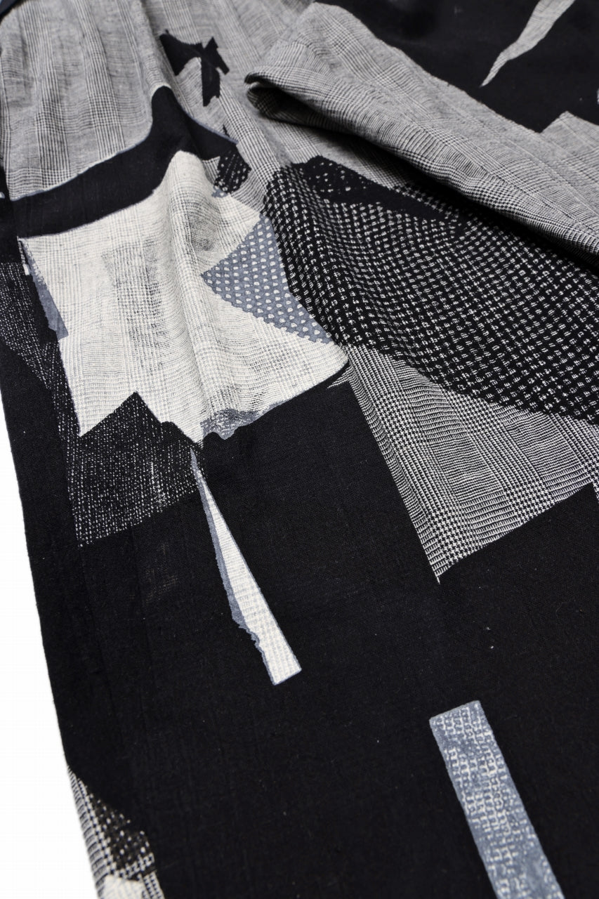 画像をギャラリービューアに読み込む, Y's SUSPENDER PANTS / COLLAGE HOUNDTOOTH (GREY)